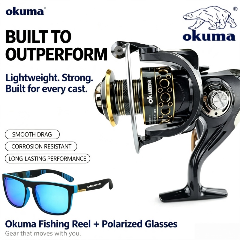Abu Garcia Reel Max - OKUMA-Kołowrotek spinningowy, metalowy ultralekki kołowrotek wędkarski,